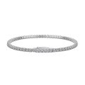 wholesale Metal Material: 925 Sterling Silver European and American cross-border fashion high-end sense clasp tennis bracelet 2mm 25mm 3mm zircon bracelet for women-0-4