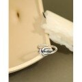 wholesale S925 Sterling Silver Korean Version 2187 Thai Silver Knot Ring Ins Vintage Distressed Rope Knot Ring for Women-0-1