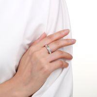 wholesale S925 Sterling Silver Fashion Zirconia Inlaid Ring TikTok Live Cross-Border Cubic Zirconia Imitation Diamond Unisex Ring-Zircon Ring  US size 6 (domestic size 13)