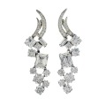 wholesale S925 Sterling Silver Fashion Banquet Style 8*10mm Rectangle High Carbon Diamond Luxury Earrings Foreign Trade Hot Seller-0-4