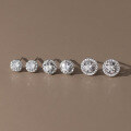 wholesale 999 Silver Fresh, Sweet, Ins Style, Niche Design, Minimalist Round Diamond Stud Earrings M06035-0-0