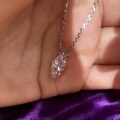 S925 Silver Moissanite Marquise Pendant Necklace, Simple and Versatile-0-2