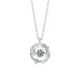 S925 Sterling Silver Moissanite Pendant Necklace for Women-0-3