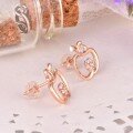wholesale 14K Rose Gold, 18K White Gold, 9K Yellow Gold AU750 Diamond Earrings, Moissanite Apple Jewelry Ear Studs Ear Drops-0-3