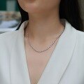 wholesale S925 Sterling Silver Moissanite Chain Necklace for Men and Women Cross-Border Best-Seller New Style Choker Panyu Factory Wholesale-0-3
