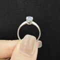 wholesale 18K Gold Plated Lab-Grown Diamond Ring Oval Cut 1 Carat Solitaire Engagement Ring with Real Diamond-0-1
