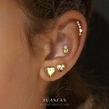 wholesale S925 Sterling Silver Hot-Sale Wholesale Set: Distant Heart Micro-Inlaid Stud Earrings, Minimalist Design-0-0
