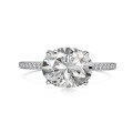 wholesale S925 Sterling Silver 2-Carat Simulated Engagement Ring for Women with Zircon, High-End Sense Women's Hand Jewelry-0-4