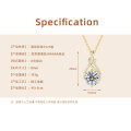 S925 Sterling Silver D Color Moissanite Teardrop Pendant Necklace-0-11