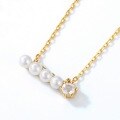 wholesale Metal material summer new Korean ins style simple pearl necklace personalized fashion necklace collarbone chain jewelry wholesale-0-4
