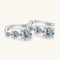 S925 Silver U-Shaped Moissanite D Color Earrings-0-0