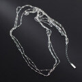 wholesale S925 Sterling Silver Multi-layer Piece Necklace Ins Style Minimalist Design Women's Collarbone Chain Y00220-0-1