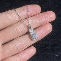 S925 Sterling Silver Cross-Border Moissanite 1ct D Color Wish Bottle Pendant Necklace Wholesale-0-1