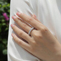 wholesale High Version 925 Sterling Silver Fashion Ring Full of Moissanite, Light Luxury, Niche, and High-End Feel-0-3