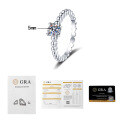 S925 Silver Moissanite Ring Women, 50-Point Chic Classic Sparkle Wholesale-0-4