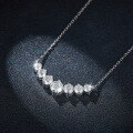 wholesale Metal Material V-shaped Classic Full Moissanite Pendant 17 Carat Round Necklace for Cross-border Foreign Trade TikTok Direct Supply-0-2