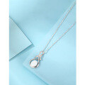 wholesale 925 Sterling Silver Synthetic Opal Necklace for Women,-0-1