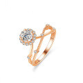 S925 Sterling Silver 1ct Moissanite Women's Wedding Branch Asymmetric Ring-0-4