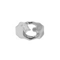 wholesale S925 Sterling Silver Korean Version Ins Minimalist Design Asymmetrical Polished Textured Open Ring for Women-0-5