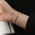 wholesale S925 Sterling Silver Classic Small Waist Single-sided Bracelet for Women, Fashionable Ins Niche Design, Versatile and Minimalist-0-1