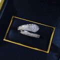 wholesale S925 Silver European and American New Ins Minimalist Style Snake-shaped Open Adjustable Ring Cross-border Live Shipping-0-3
