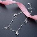 wholesale S925 silver Korean-style cross-border new fashion elegant female student foot jewelry, creative and unique diamond-inlaid butterfly ankle chain-0-5