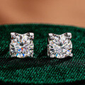 S925 Silver Moissanite Bull Head Stud Earrings for Women-0-4