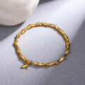 wholesale Metal material bamboo joint bracelet retro Chinese style luxury niche design sense rising bracelet for women-0-1