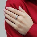 Sterling Silver Six-Prong Heart Moissanite Ring, Wedding Design, Premium Jewelry Wholesale-0-1