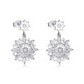 wholesale S925 sterling silver custom-made snowflake earrings, French-style versatile studs for foreign trade orders-0-11