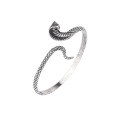 wholesale Metal S925 Silver Cobra Bracelet for Men and Women, Vintage and Unique Trendy Openable Bangle, Niche Design-0-4