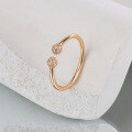 wholesale S925 silver minimalist niche design zirconium open ring for women, new elegant plain band index finger ring-0-1