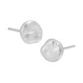 wholesale S925 Sterling Silver 769 Korean-style Earrings for Healing Piercings, Ins Minimalist Geometric Round Studs for Women-0-5