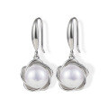 wholesale S925 Sterling Silver Shell Pearl Earrings Light Luxury Versatile Ear Clips Small Design Sense Ins Earrings for Women-0-17