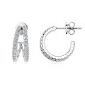 S925 Sterling Silver D-color Moissanite Bow Earrings-0-14