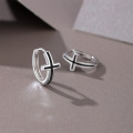 wholesale 925 Sterling Silver Vintage Cross Drop Earrings Women's Fashionable Retro Hoop Earrings for Style Elegant Ear Jewelry-0-0
