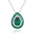 wholesale Sterling Silver, New 3 ct Teardrop 8*12 High Carbon Diamond Necklace,Ins Luxury Pendant for Women-0-5