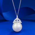 wholesale S925 Sterling Silver 16mm Pearl Necklace Pendant Women's Light Luxury Daily Fashion Style-0-0