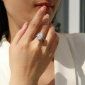 S925 Silver Exaggerated Moissanite Custom Ring for Women-0-2