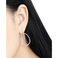 wholesale S925 Sterling Silver 778 Niche Minimalist Ins Textured Irregular Line Drop Earrings for Women-0-3