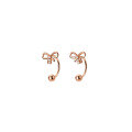 wholesale S925 Sterling Silver Bow Twist Ear Hook with Diamond Inlay Minimalist High-end Women's Earrings G9959-0-4