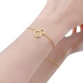 wholesale S925 silver gold-plated gourd bracelet, simple and elegant, versatile and stylish for live streaming-0-4