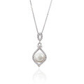 wholesale S925 Sterling Silver New Style Simple Women's Pendant Necklace with Freshwater Pearls Wholesale-0-4