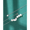 wholesale 925 Sterling Silver Heart Freshwater Pearl Necklace for Women, Summer Luxury Small Exquisite Ins High-End Sense Necklace Collarbone Chain-0-2