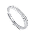 wholesale S925 Sterling Silver Original Design High-end Couple Rings Adjustable Plain Band Rings Valentine's Day Gift-0-16