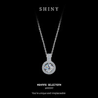 Sterling Silver Moissanite Plum Blossom Pendant Necklace-S925 sterling silver + 50 points Moissanite