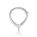 wholesale S925 Sterling Silver Geometric Teardrop Seamless Closure Nose Ring Cartilage Piercing Personalized Earring-0-6