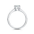 wholesale 18K Gold Fashion High-Version Cultivated Diamond Ring, 1 Carat Real Diamond Platinum Engagement Ring, Gold Ring for Export-0-2