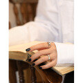 wholesale S925 Sterling Silver 194 Korean Version Ins Small Design Irregular Smooth Openable Ring for Female Students-0-2