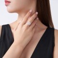 925 Silver Exquisite Oval Moissanite Ring Custom Processing-0-2